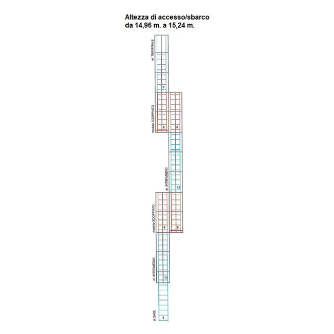 Vendita online Scala a gabbia alla marinara Self System 14,96 m.